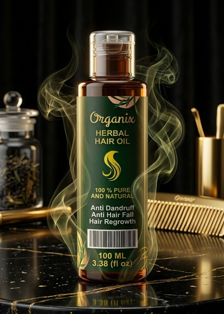 Organix Herbal Hair Oil – 100% Pure & Natural Hair Growth & Anti-Dandruff Oil (100ml)