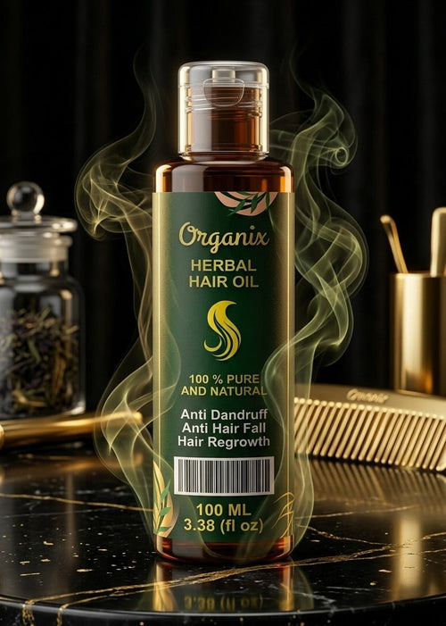 Organix Herbal Hair Oil – 100% Pure & Natural Hair Growth & Anti-Dandruff Oil (100ml)